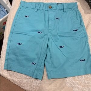 Vineyard Vines Teal Shorts with Whale Embroidery boys’ size 10
